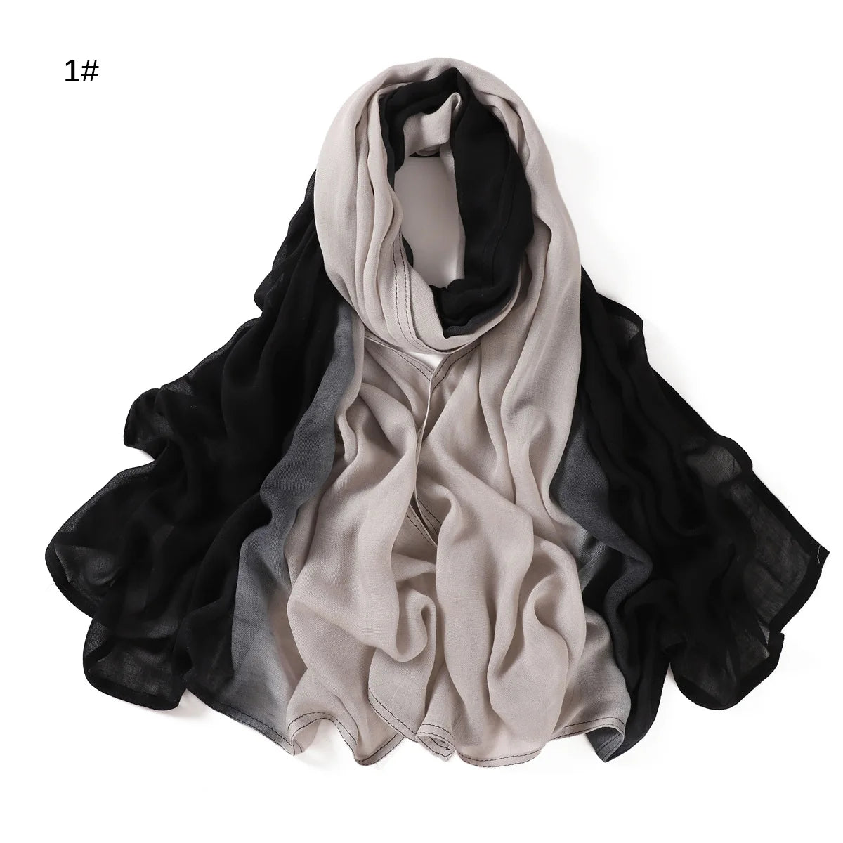 Rimal Two-Tone Cotton Scarf