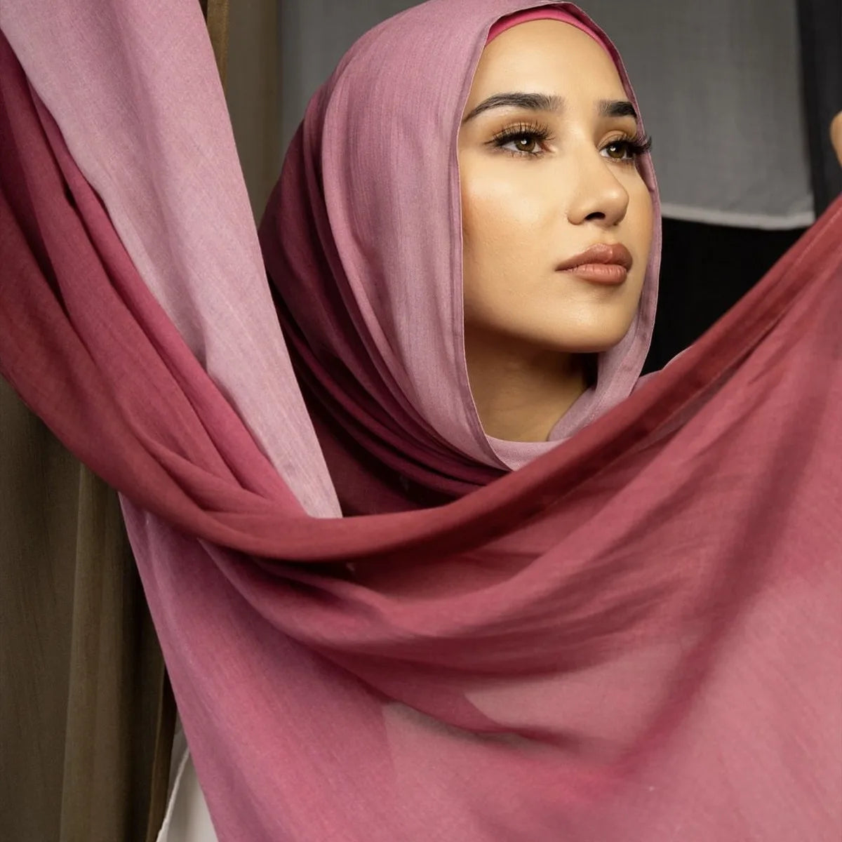 Rimal Two-Tone Cotton Scarf