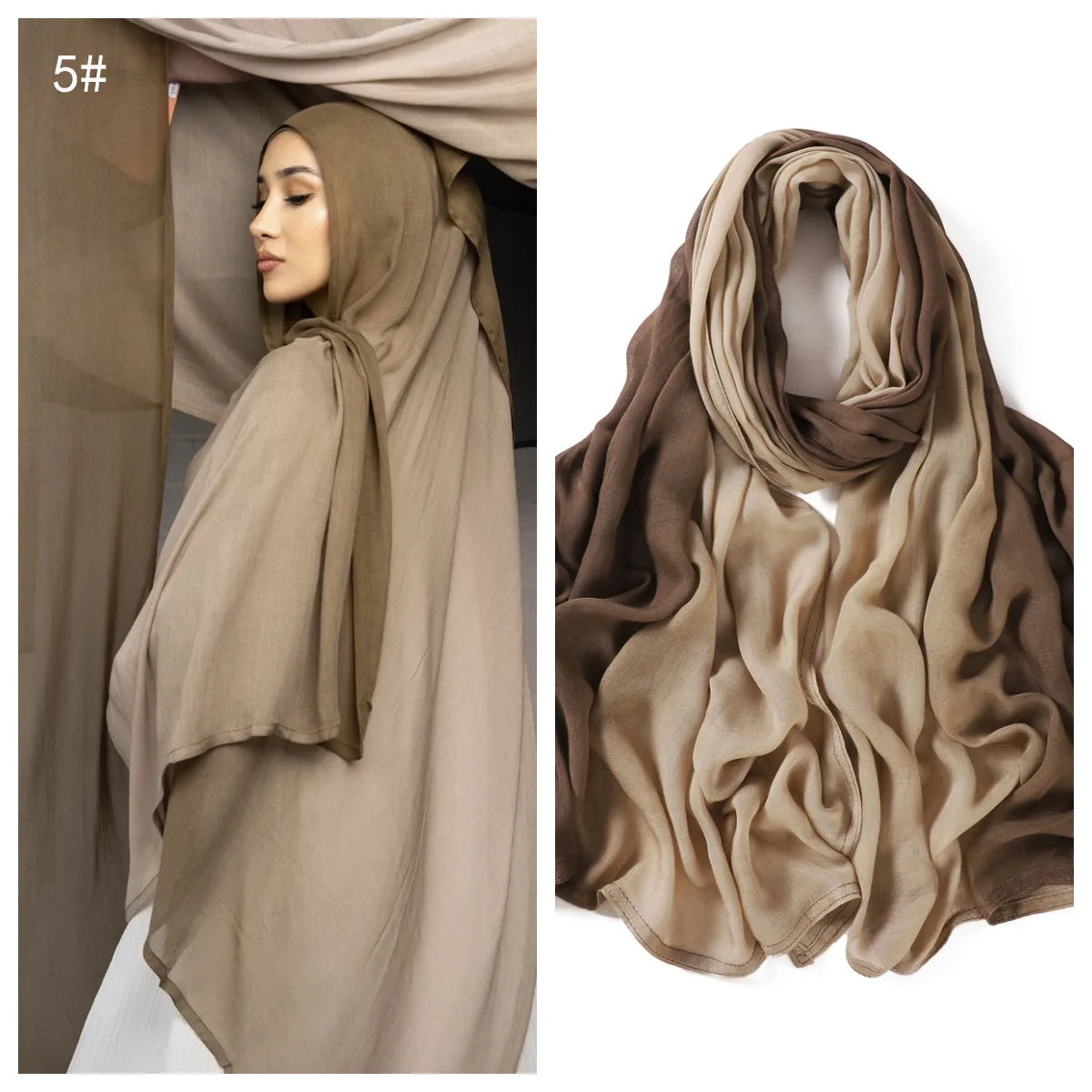 Rimal Two-Tone Cotton Scarf