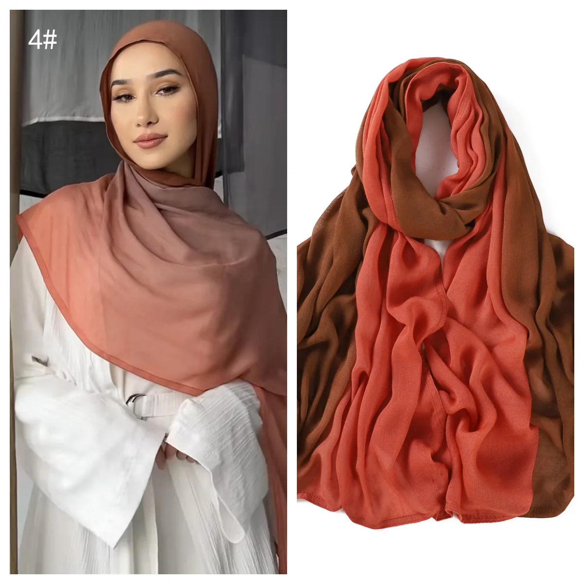 Rimal Two-Tone Cotton Scarf