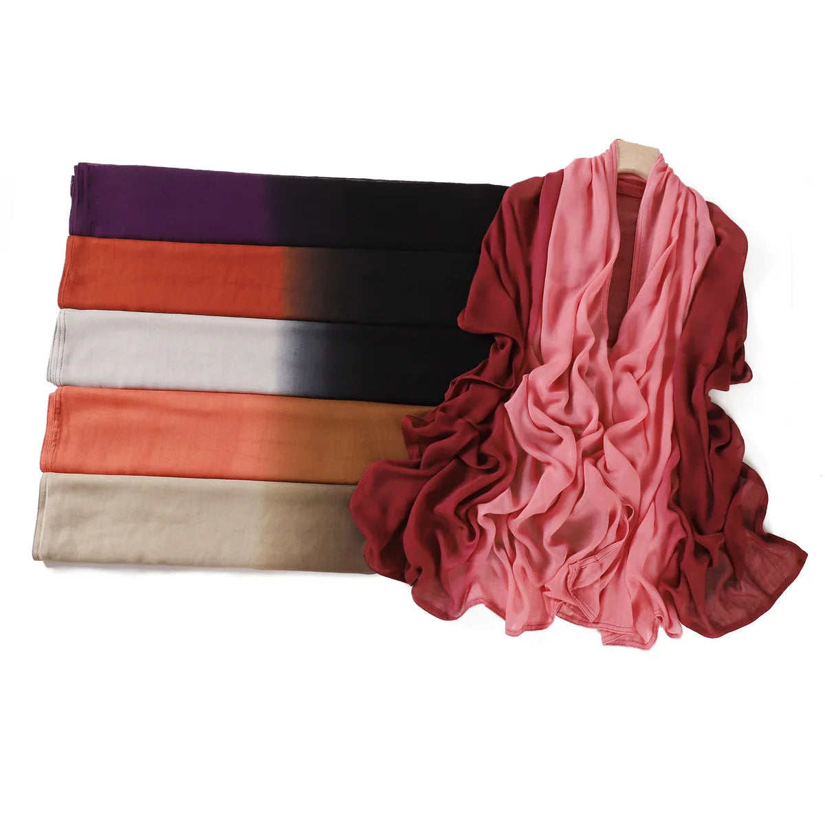 Rimal Two-Tone Cotton Scarf