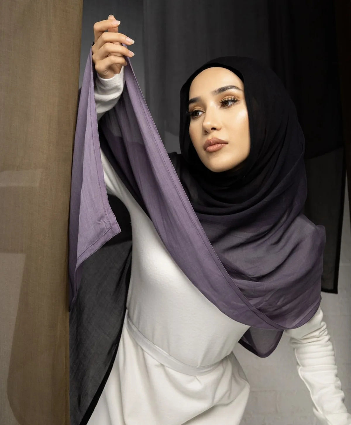 Rimal Two-Tone Cotton Scarf