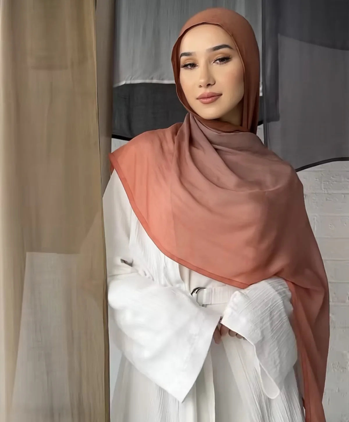 Rimal Two-Tone Cotton Scarf
